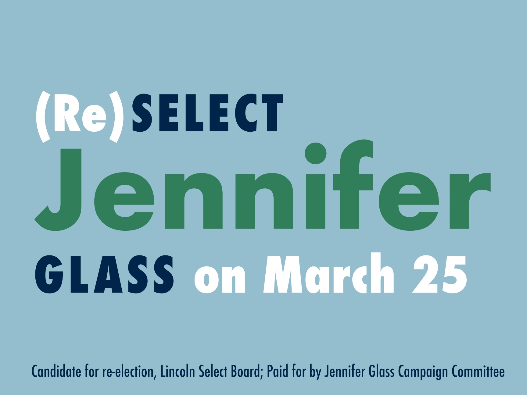 (Re)Select Jennifer Glass on March 25